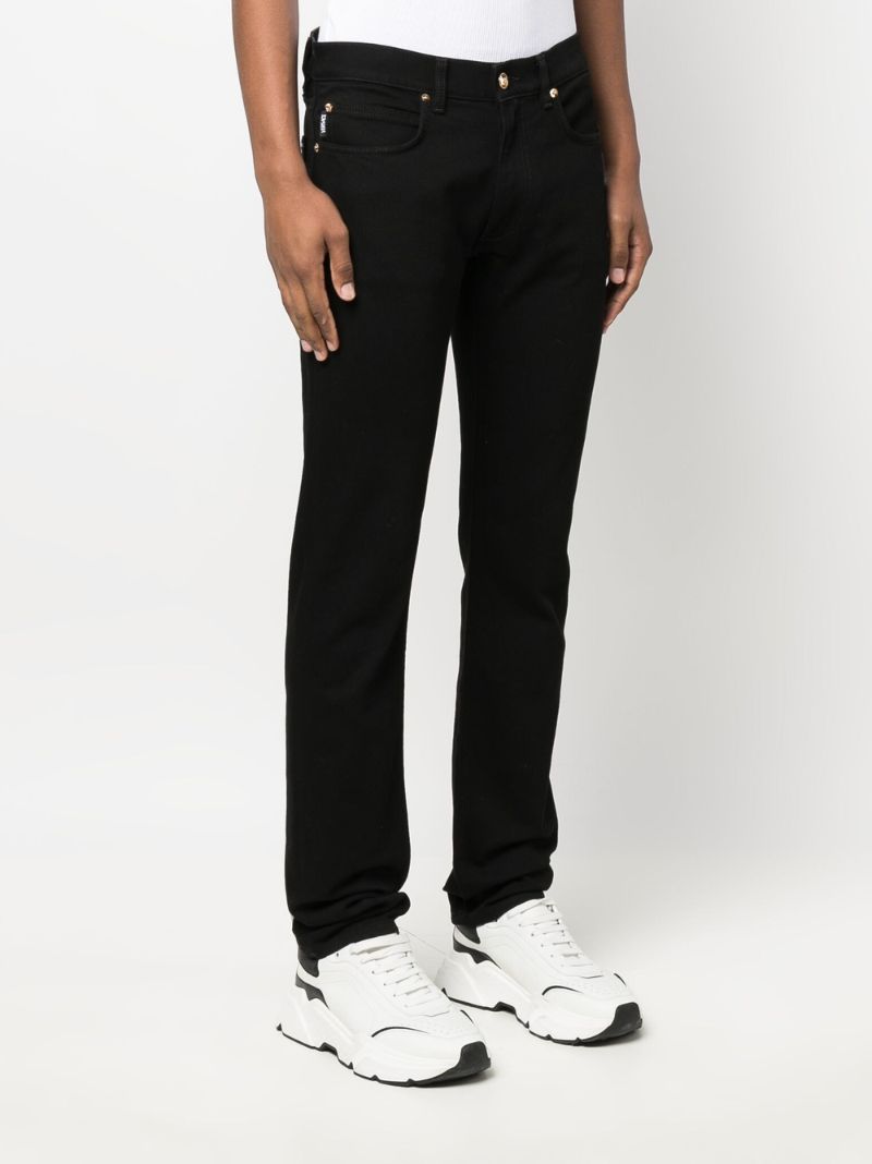 Black Medusa Straight-leg Jeans