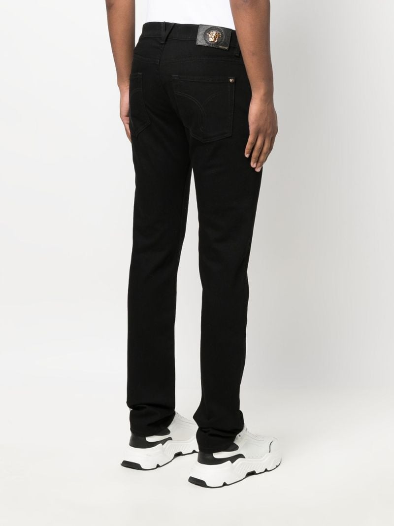 Black Medusa Straight-leg Jeans