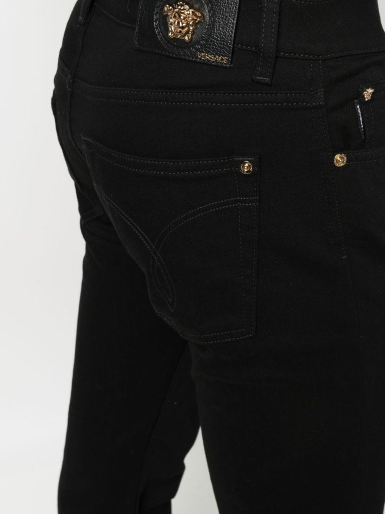 Black Medusa Straight-leg Jeans