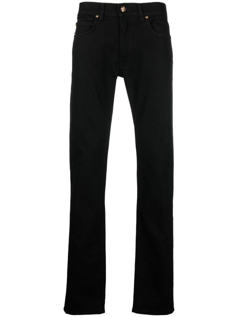 Black Medusa Straight-leg Jeans