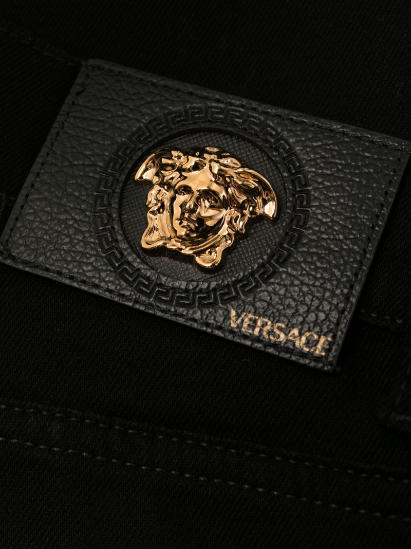 Black Medusa Straight-leg Jeans