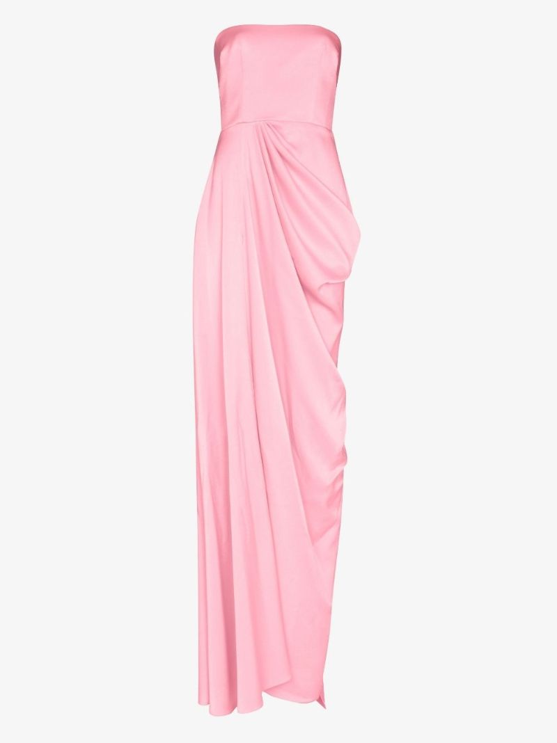 Hudson Strapless Satin CrÃ_x0083_Âªpe Gown