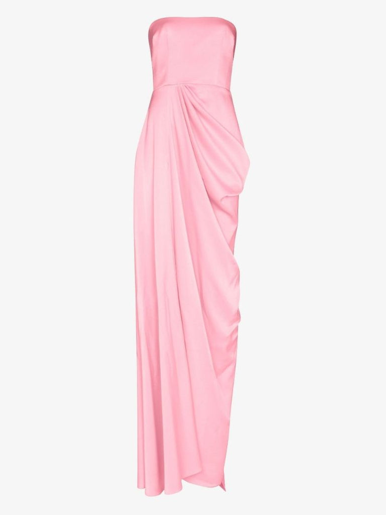 Hudson Strapless Satin CrÃ_x0083_Âªpe Gown