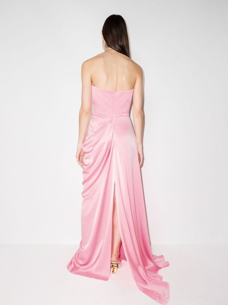 Hudson Strapless Satin CrÃ_x0083_Âªpe Gown