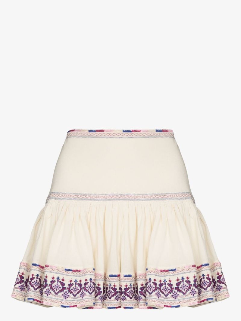 Tyruss Ruffled Cotton Mini Skirt