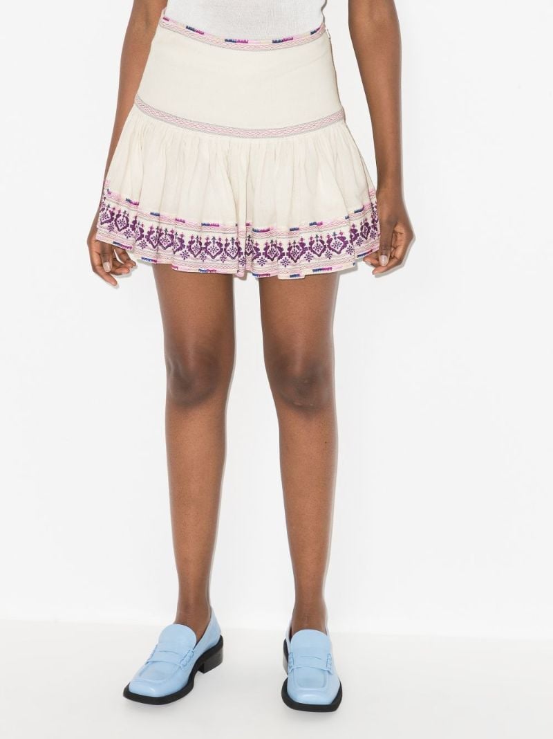 Tyruss Ruffled Cotton Mini Skirt