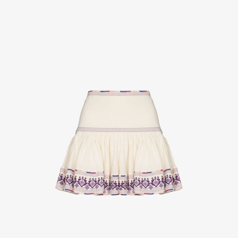 Tyruss Ruffled Cotton Mini Skirt
