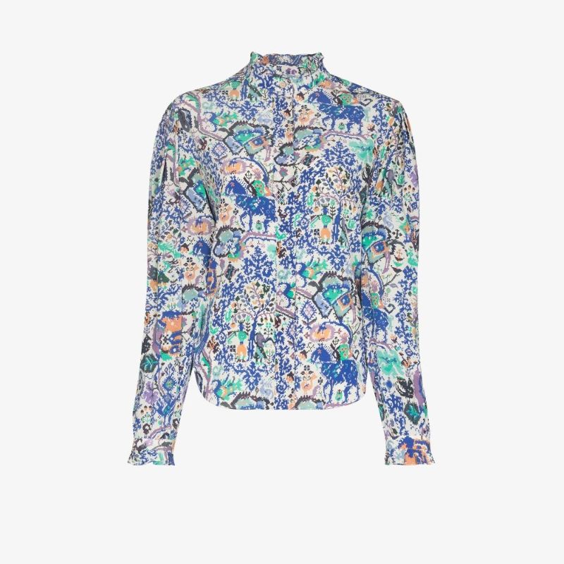 Banessa Printed Silk Blouse