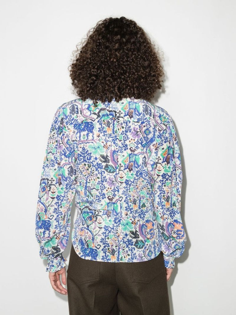 Banessa Printed Silk Blouse