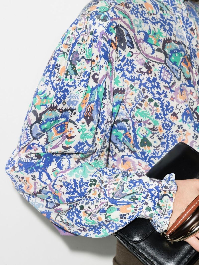 Banessa Printed Silk Blouse