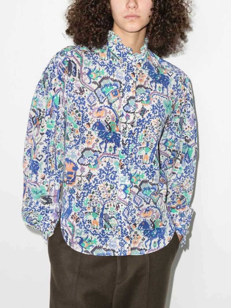 Banessa Printed Silk Blouse
