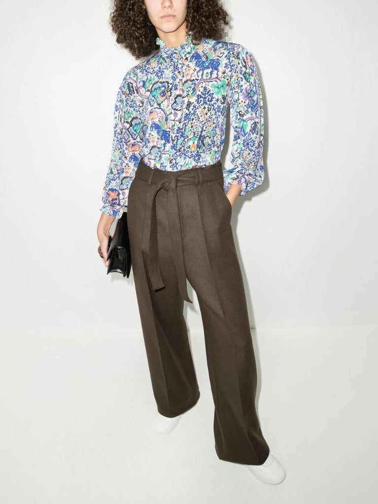 Banessa Printed Silk Blouse