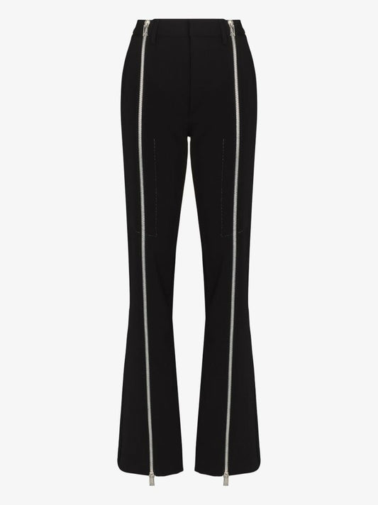 Zipped Wool Trousers
