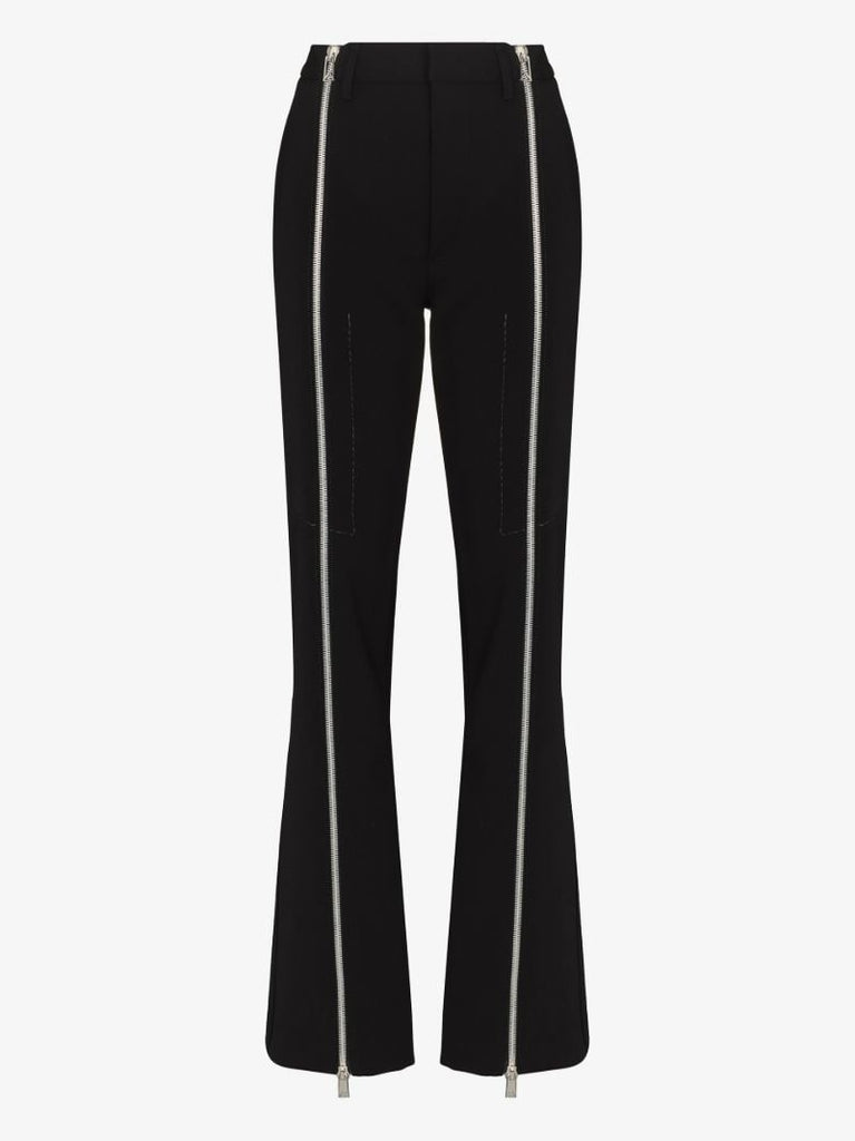 Zipped Wool Trousers