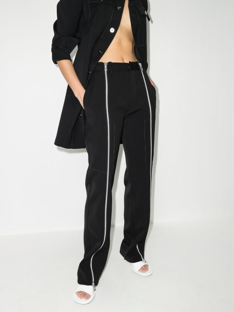 Zipped Wool Trousers