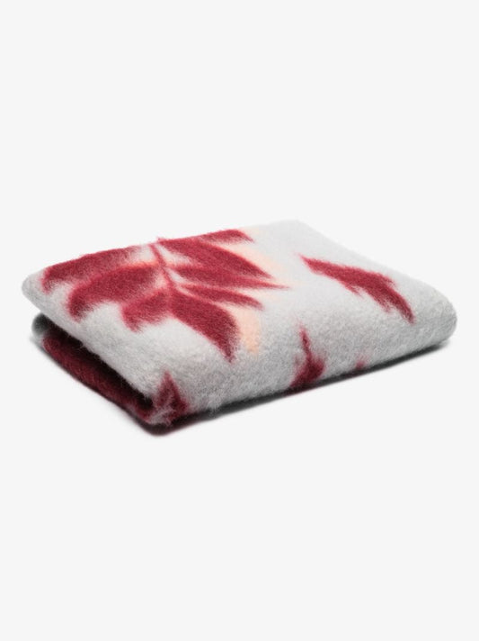 Grey Leaf Intarsia Blanket