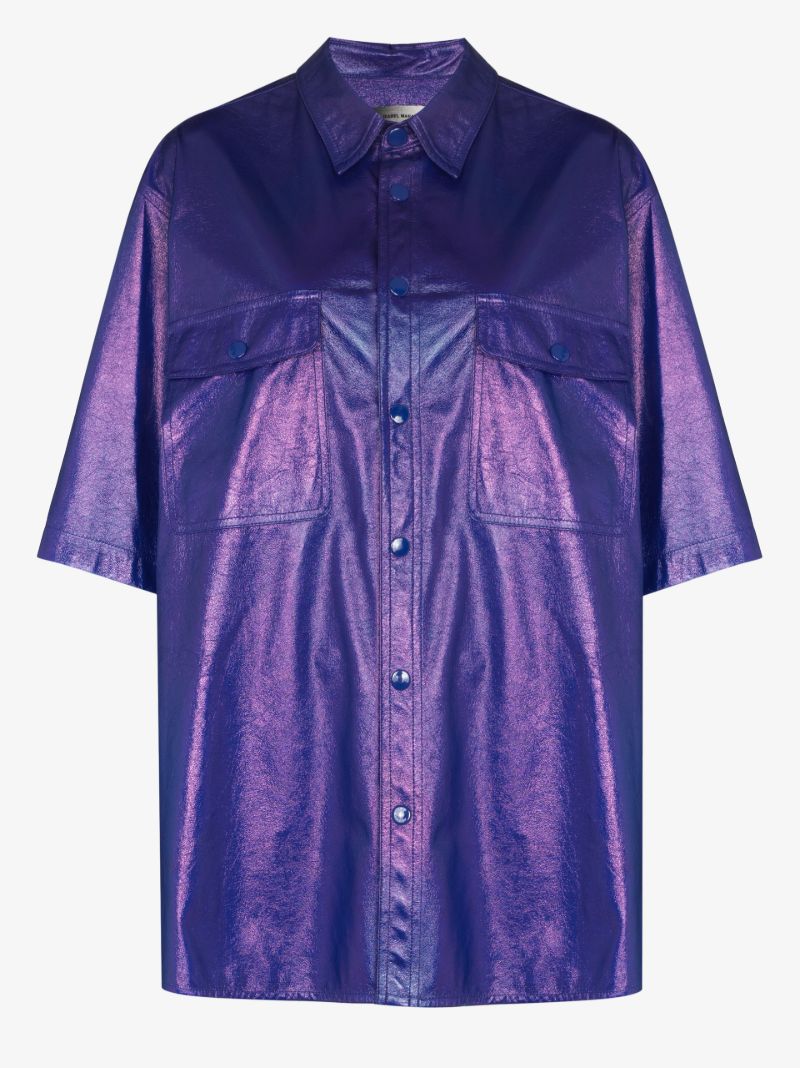 Gilin Faux Leather Shirt
