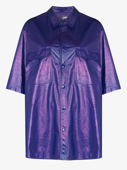 Gilin Faux Leather Shirt