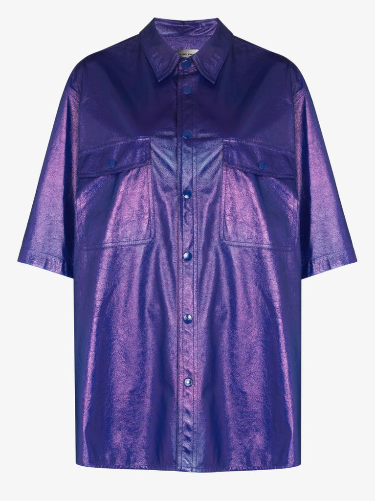 Gilin Faux Leather Shirt