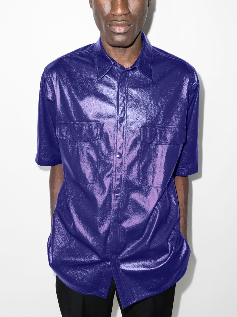 Gilin Faux Leather Shirt