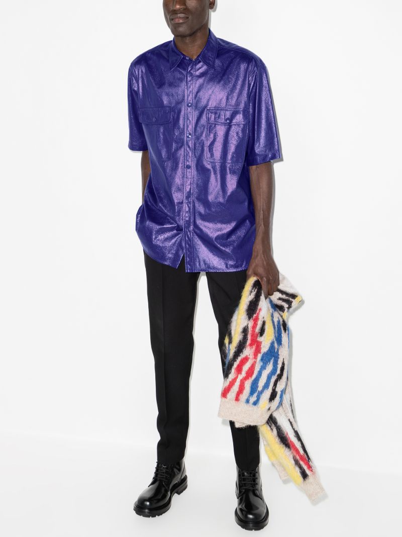 Gilin Faux Leather Shirt
