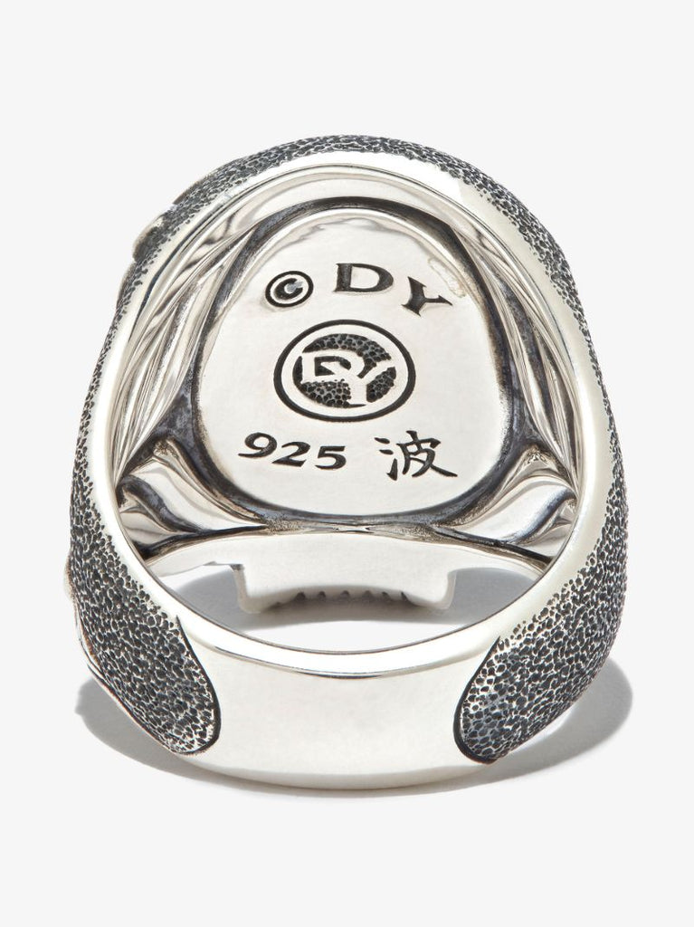 Sterling Silver Diamond Skull Ring