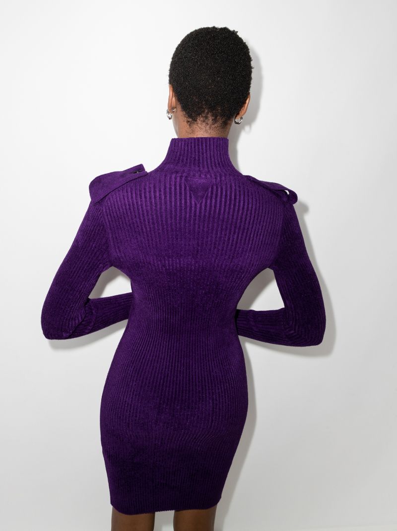 Ribbed Knit Mini Dress
