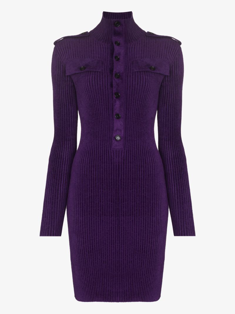 Ribbed Knit Mini Dress