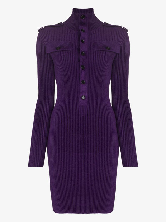 Ribbed Knit Mini Dress