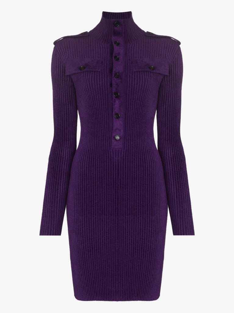 Ribbed Knit Mini Dress
