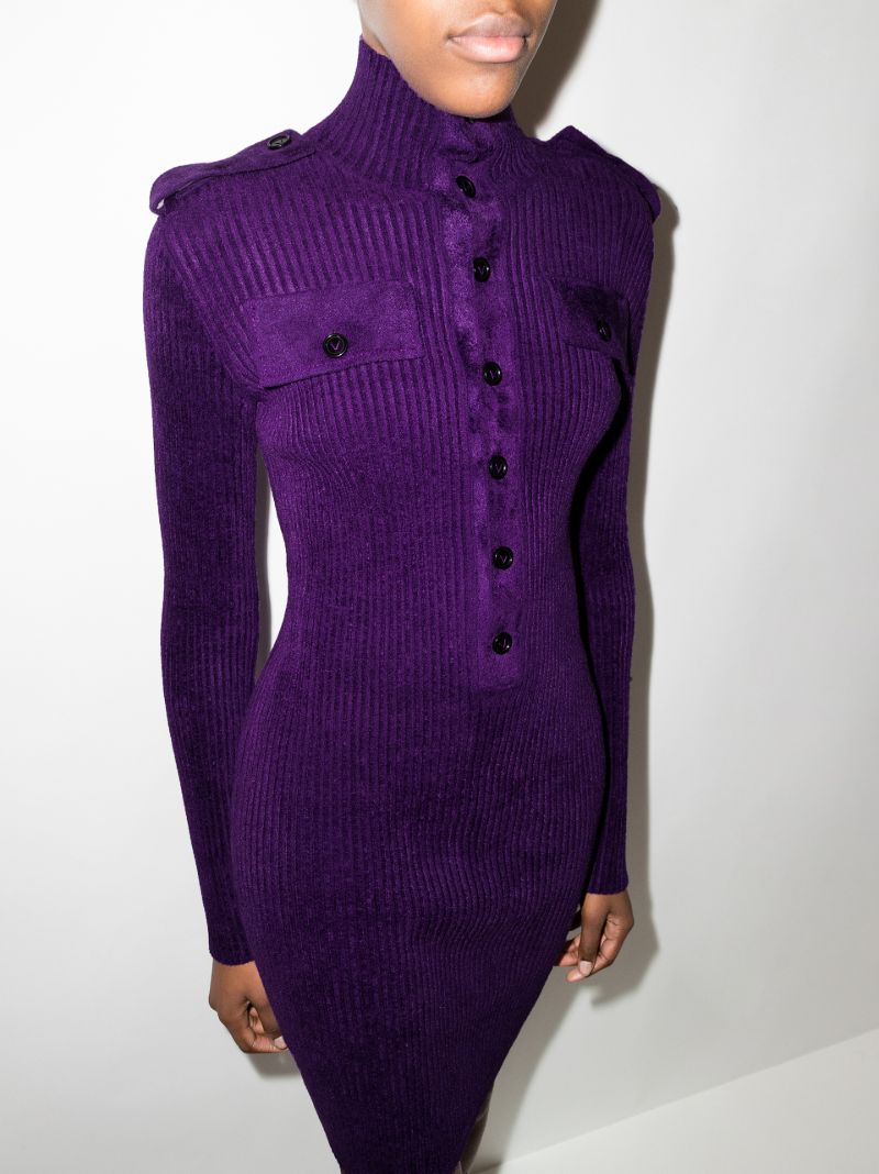 Ribbed Knit Mini Dress