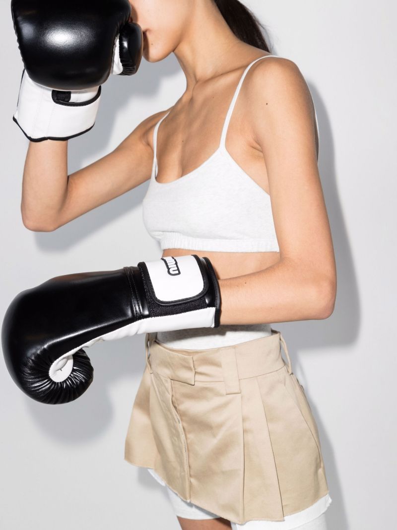 Black Leather Boxing Glove Set