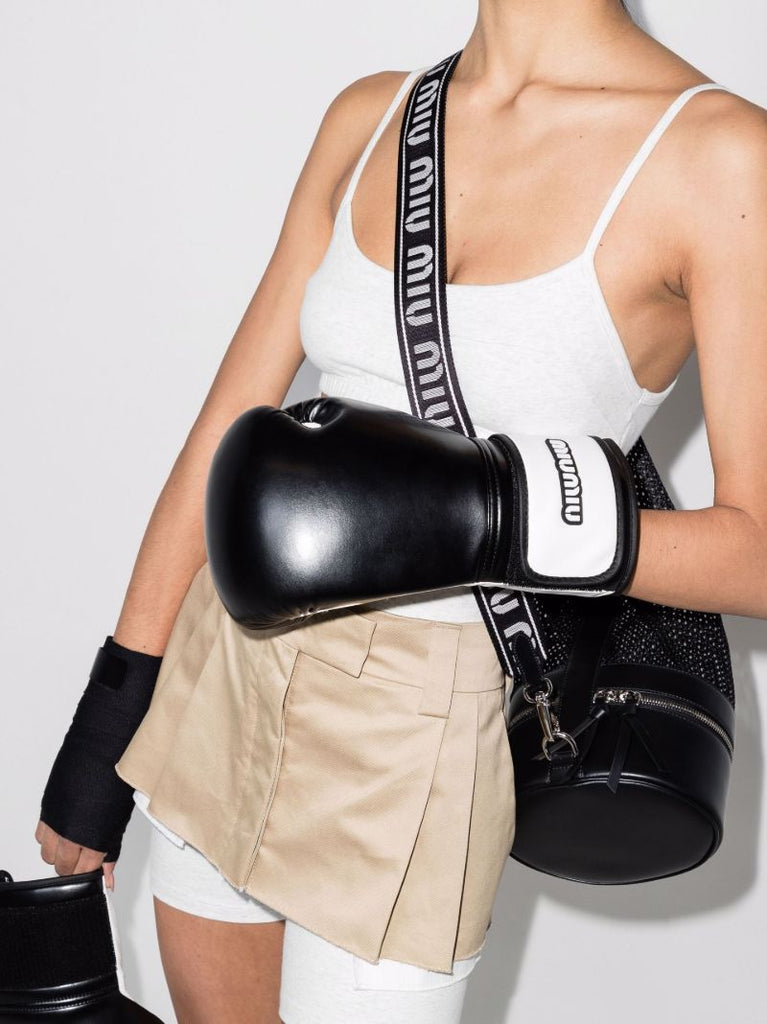 Black Leather Boxing Glove Set