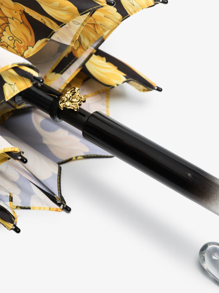 White Baroque Print Umbrella