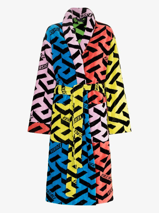 Multicolour La Greca Cotton Robe