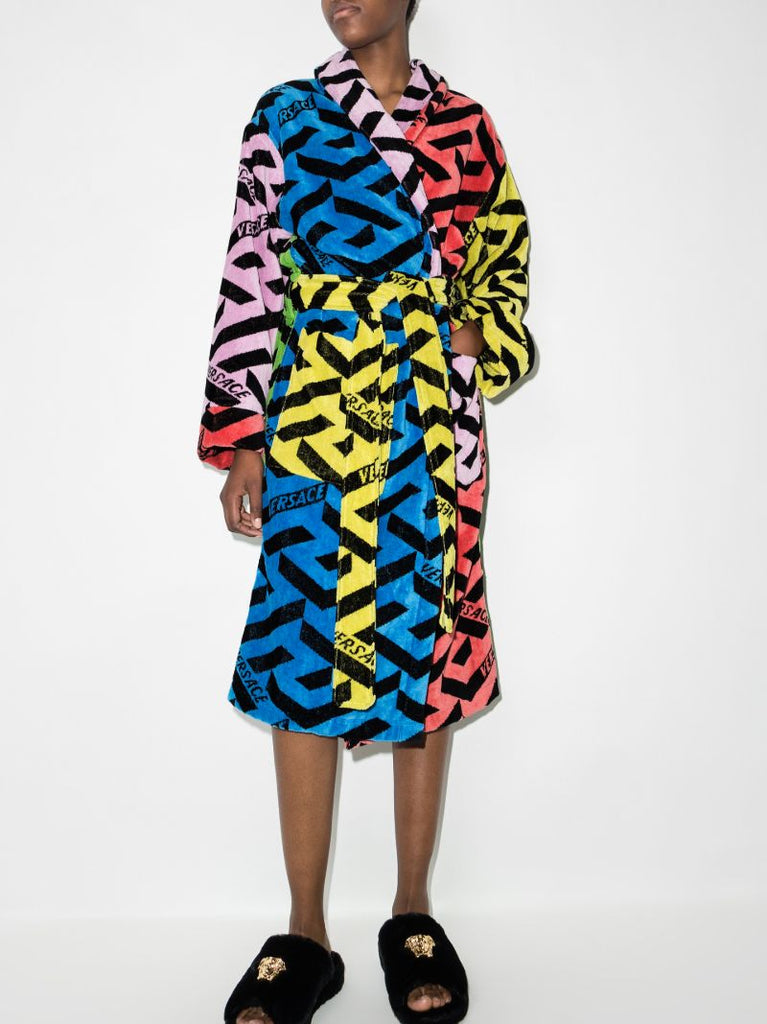 Multicolour La Greca Cotton Robe