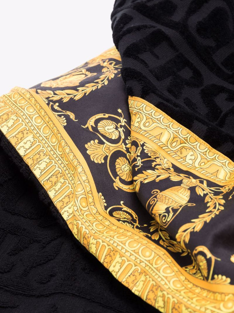 Black I Love Baroque Cotton Towel