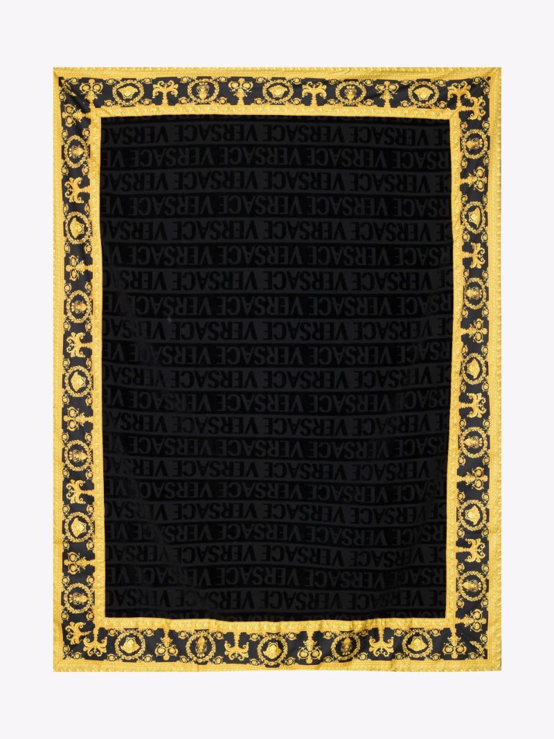 Black I Love Baroque Cotton Towel