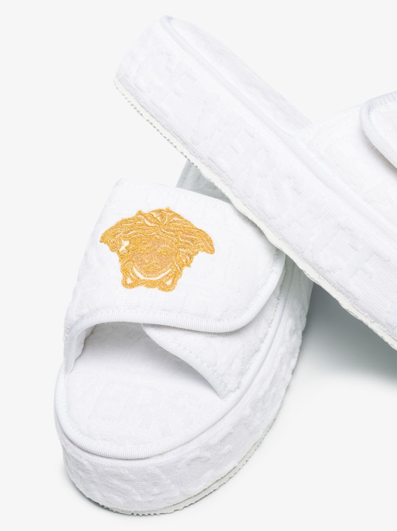 White Medusa Platform Slippers