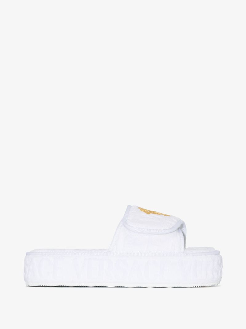 White Medusa Platform Slippers