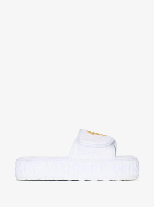 White Medusa Platform Slippers