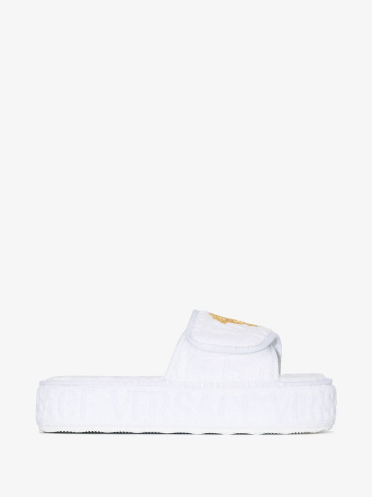 White Medusa Platform Slippers