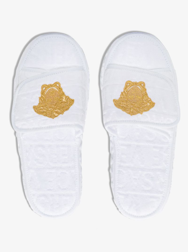 White Medusa Platform Slippers