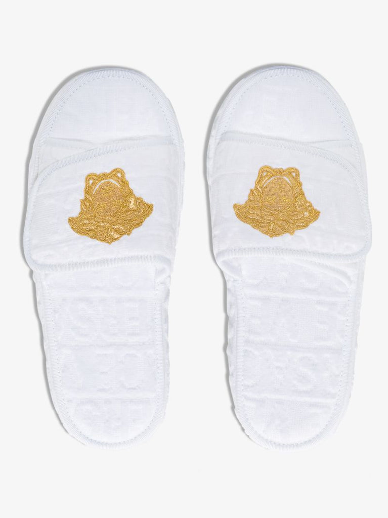 White Medusa Platform Slippers