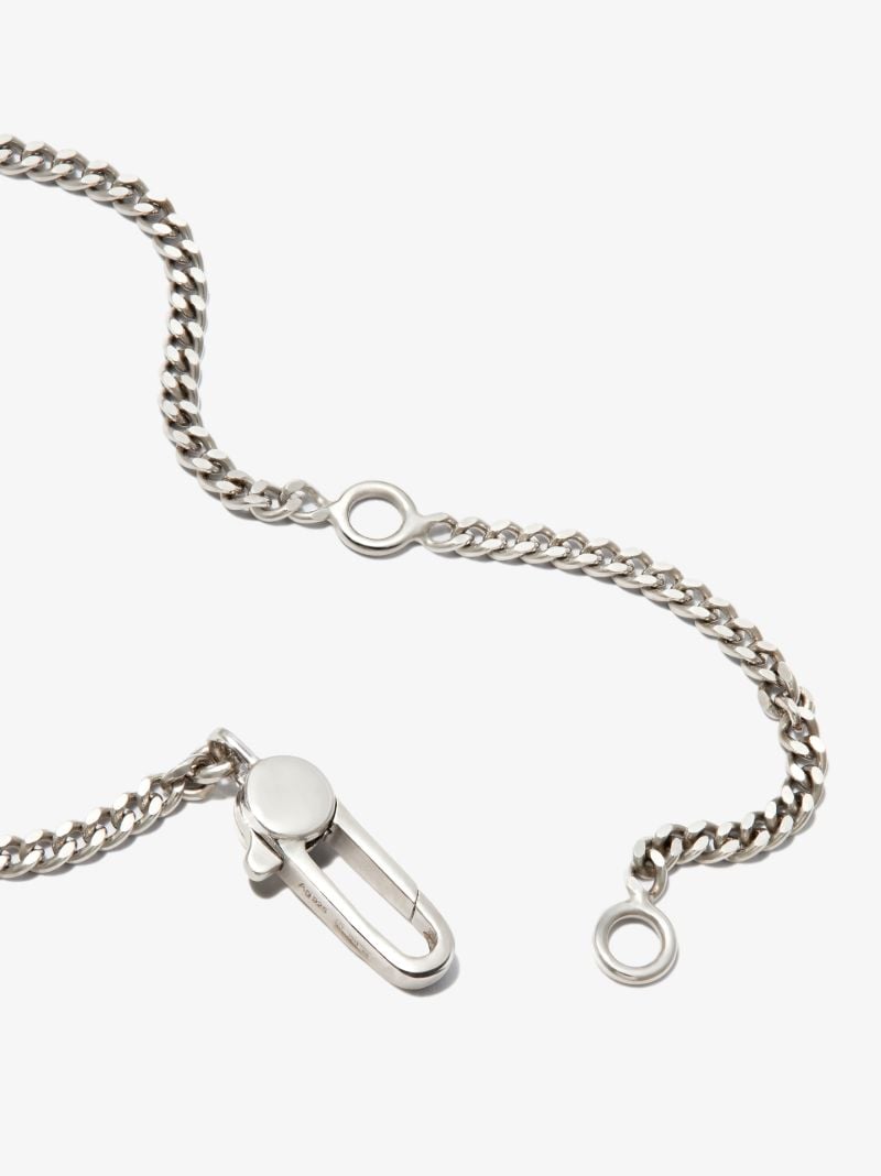 Sterling Silver Ghost Dog Tag Necklace