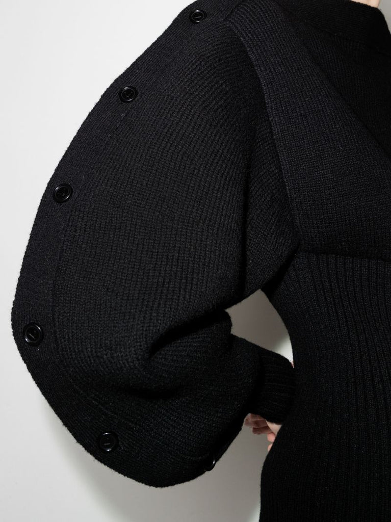Ribbed Wool Mini Dress