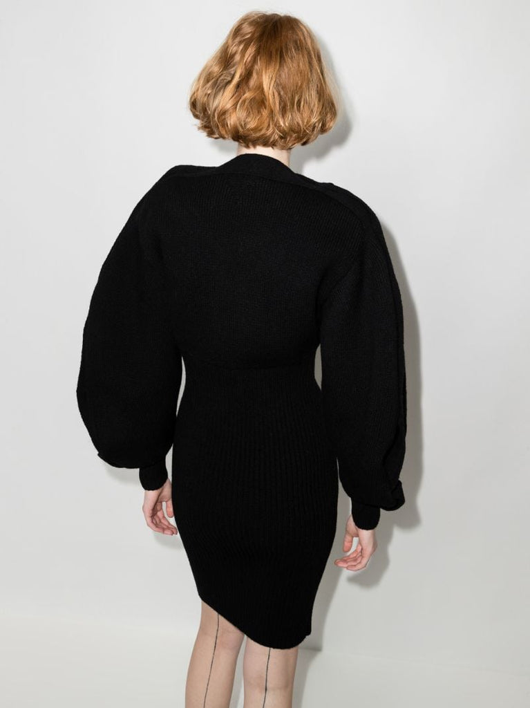 Ribbed Wool Mini Dress