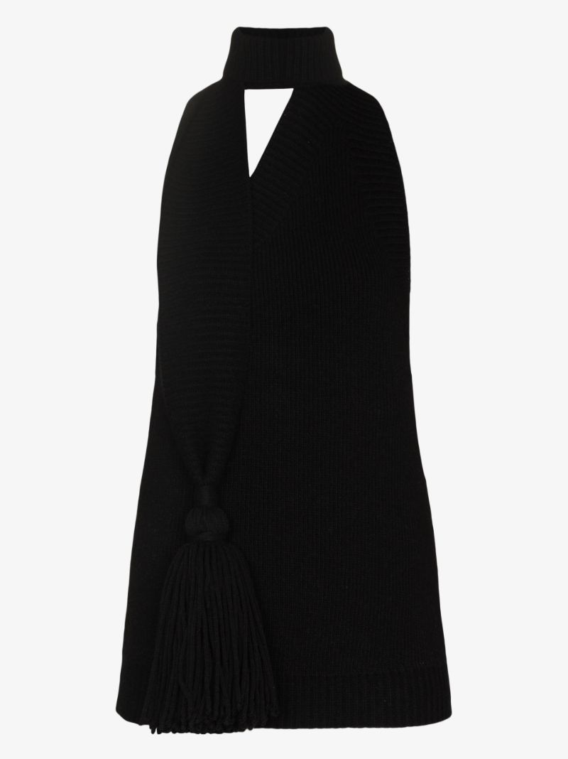 Ribbed Wool Halterneck Top