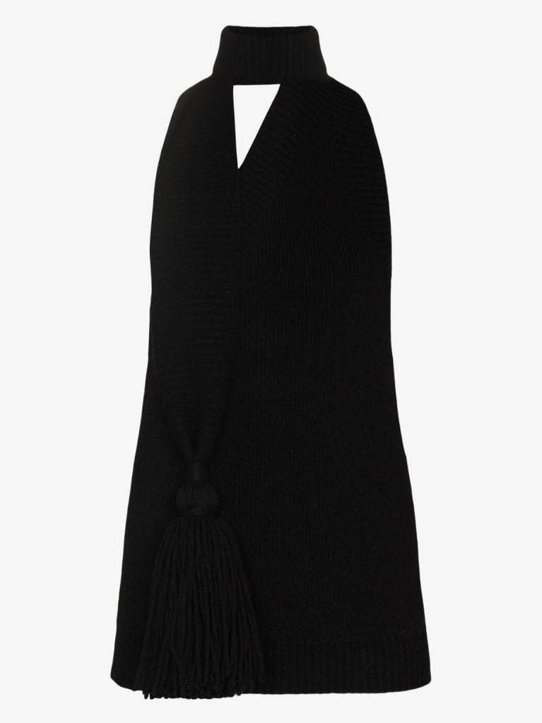 Ribbed Wool Halterneck Top