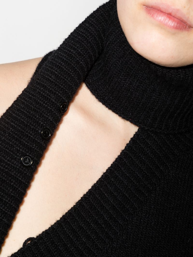Ribbed Wool Halterneck Top